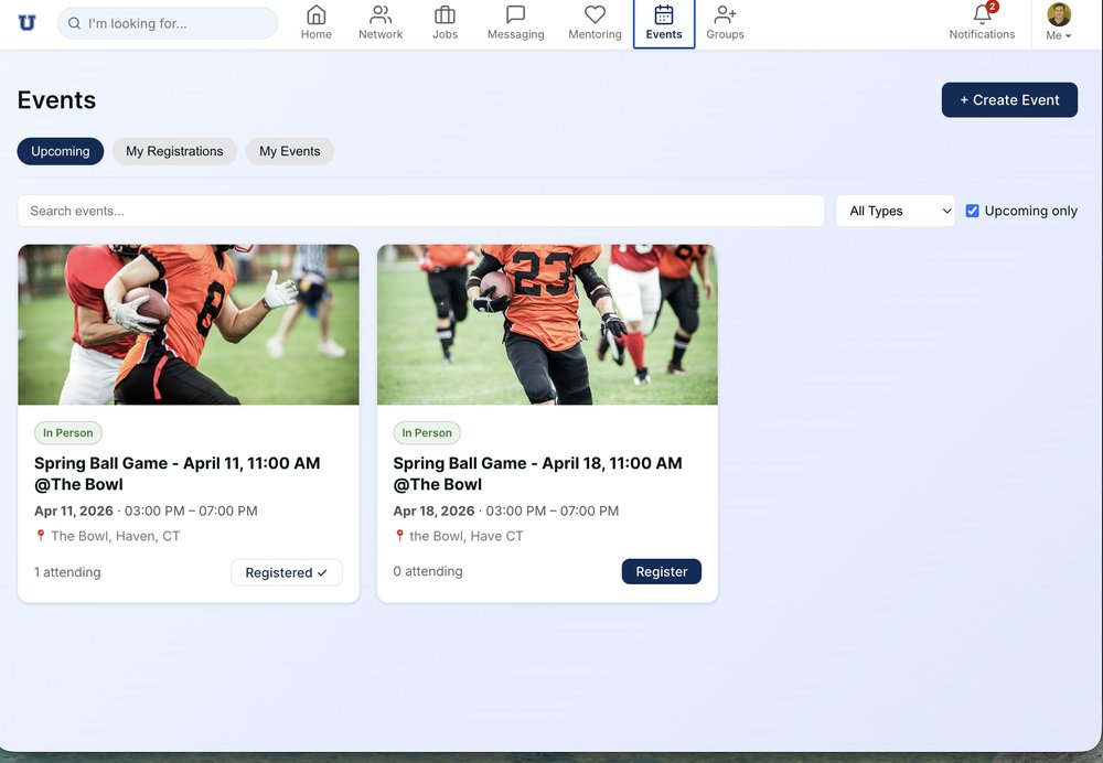 Events - Web View