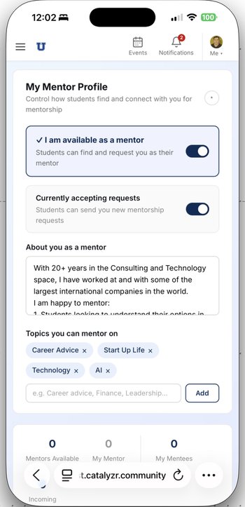 Mentoring - Mobile