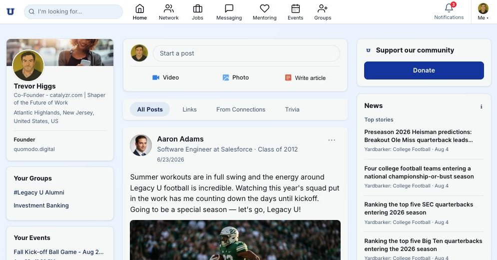 The Catalyzr Community member feed